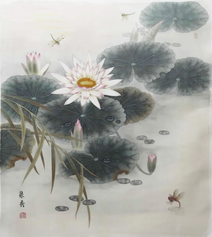 《荷花》50x48cm 于泉秀.JPG
